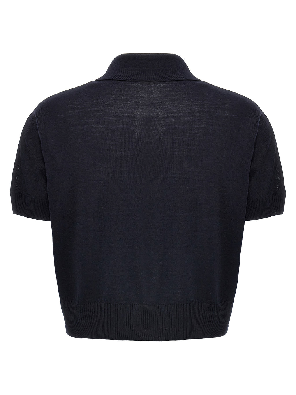 Blue Wool Shortsleeve Shirt
