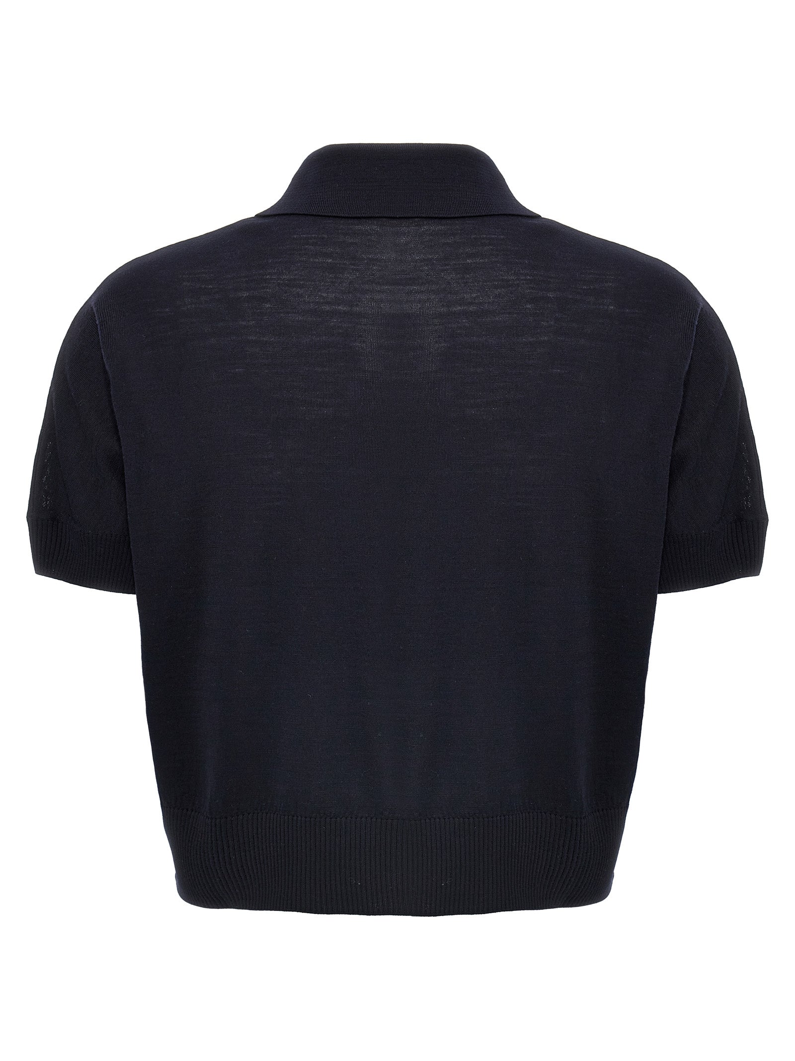 Blue Wool Shortsleeve Shirt