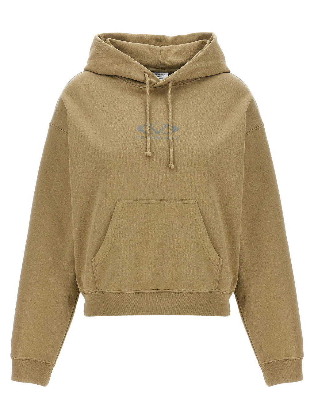 Beige Cotton Hoodie