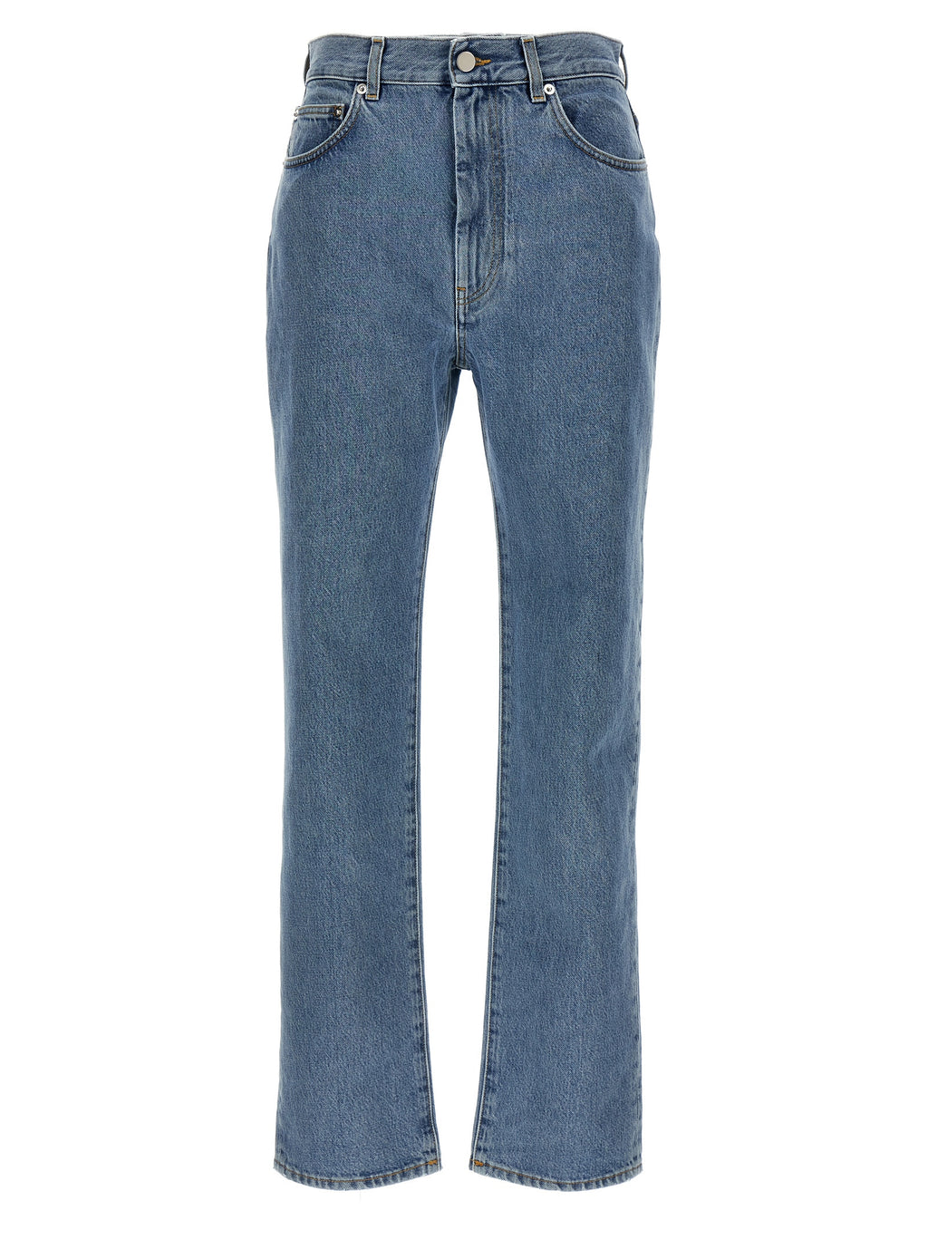 Blue Organic Cotton Straight-Leg Jeans