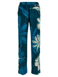 Multicolor Silk Casual Pants