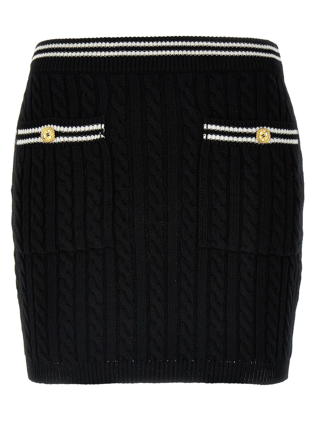 Bicolor Cotton Long Skirt