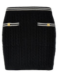 Bicolor Cotton Long Skirt