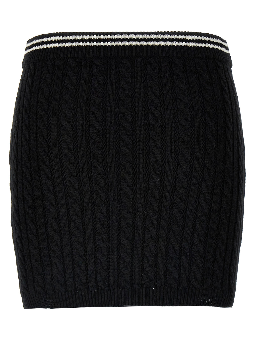 Bicolor Cotton Long Skirt