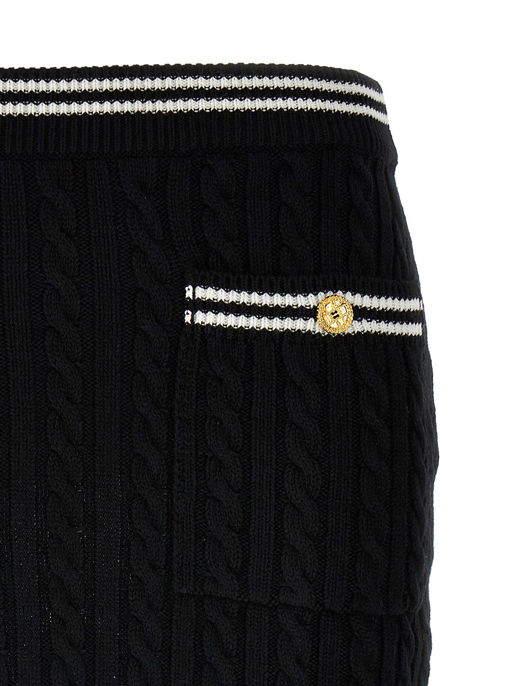 Bicolor Cotton Long Skirt