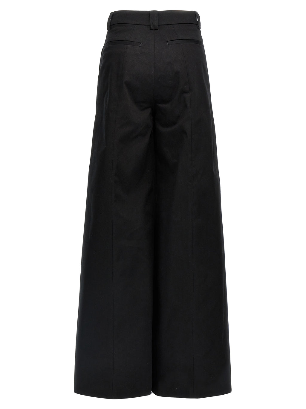 Black Cotton Casual Pants