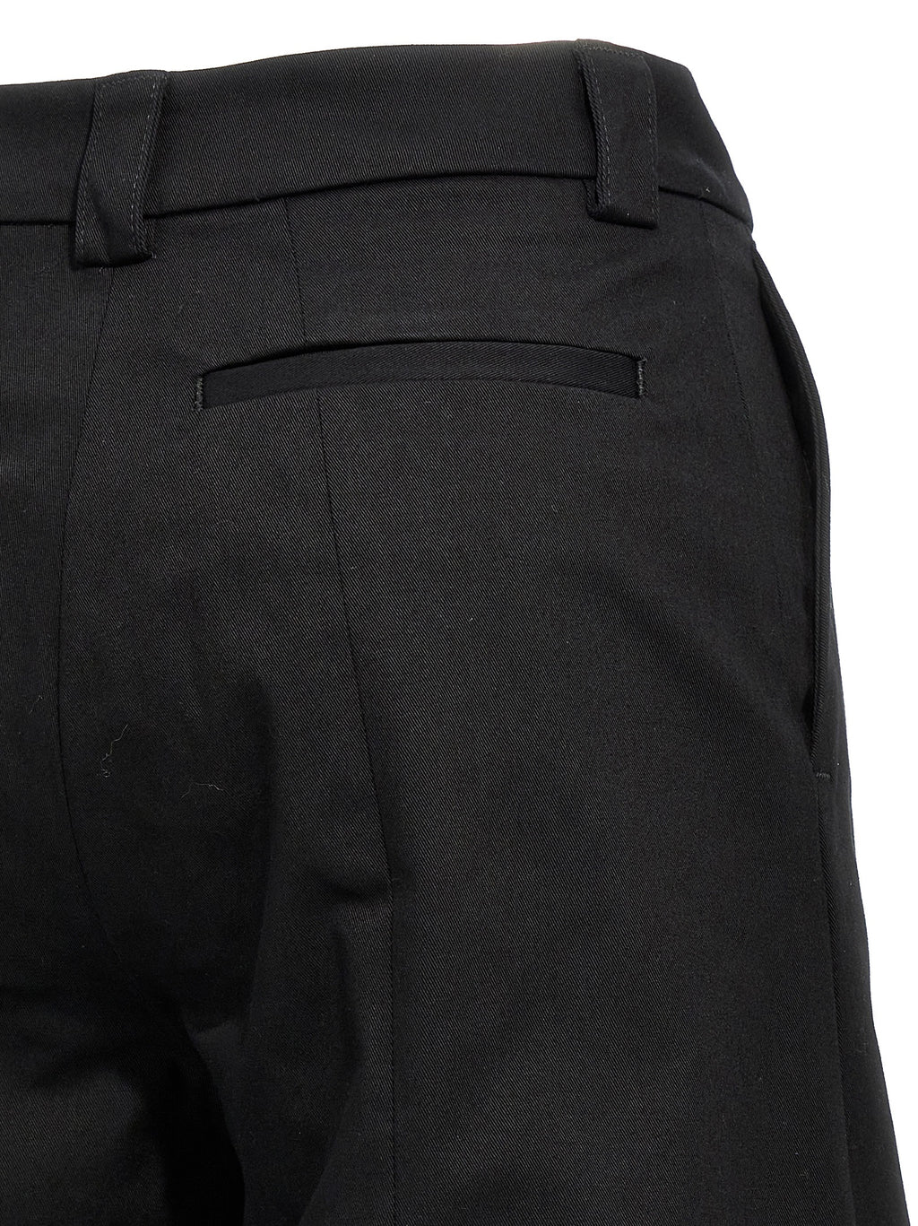 Black Cotton Casual Pants