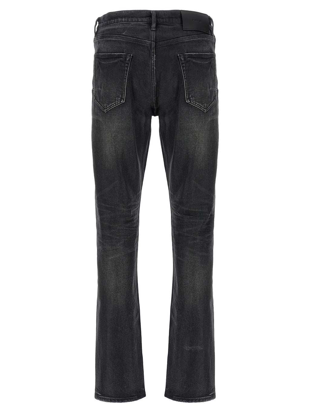 Black Cotton Straight-Leg Jeans