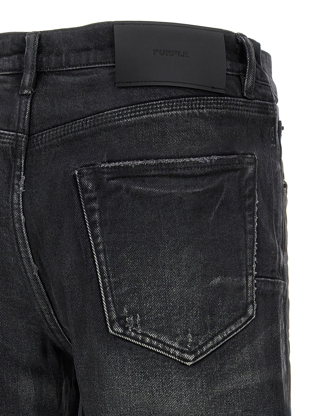 Black Cotton Straight-Leg Jeans