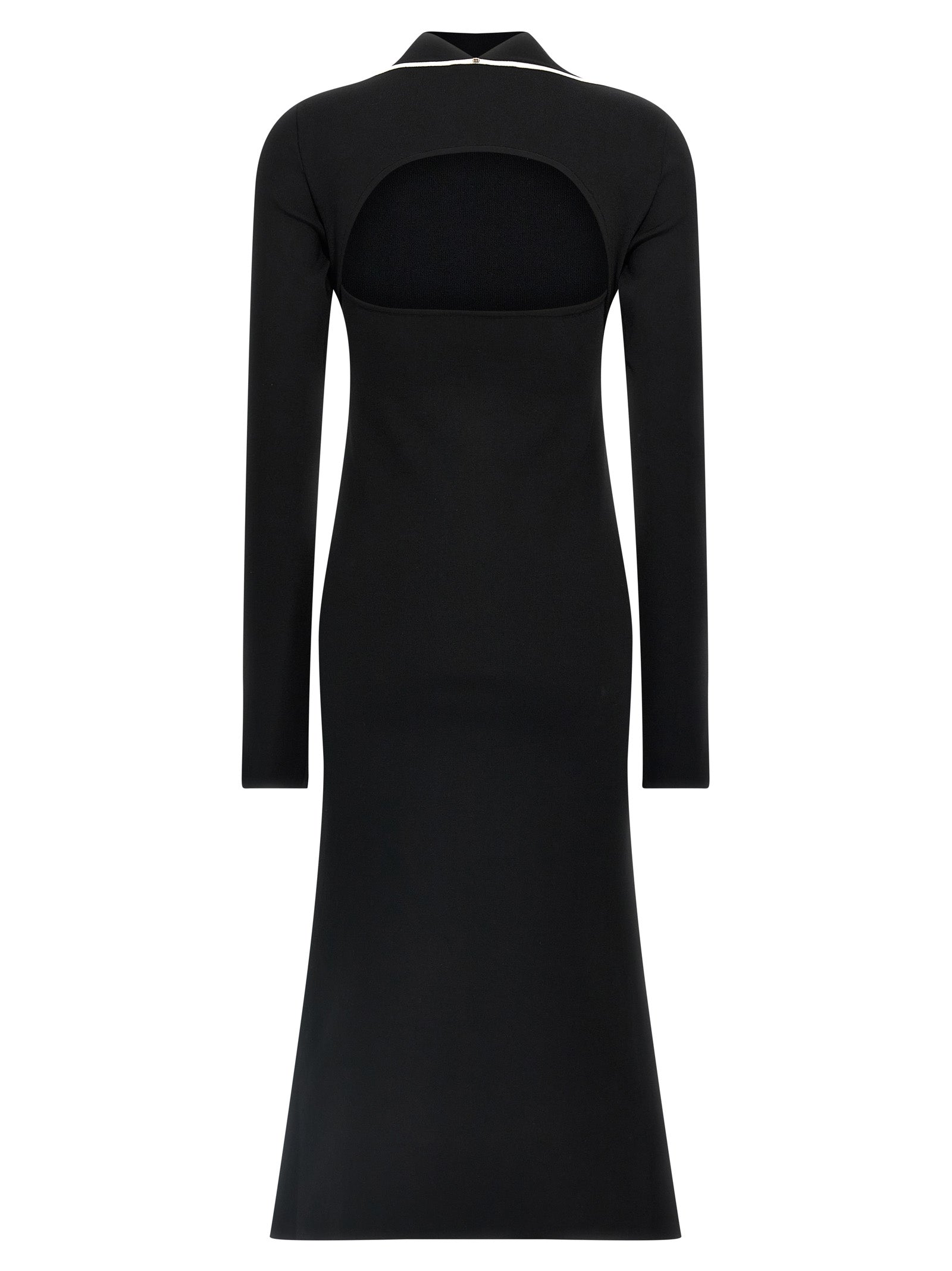 Bicolor Viscose Midi Dress