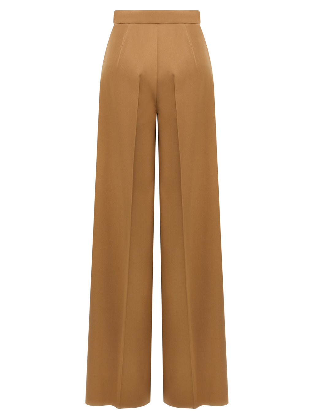 Brown Virgin Wool Casual Pants