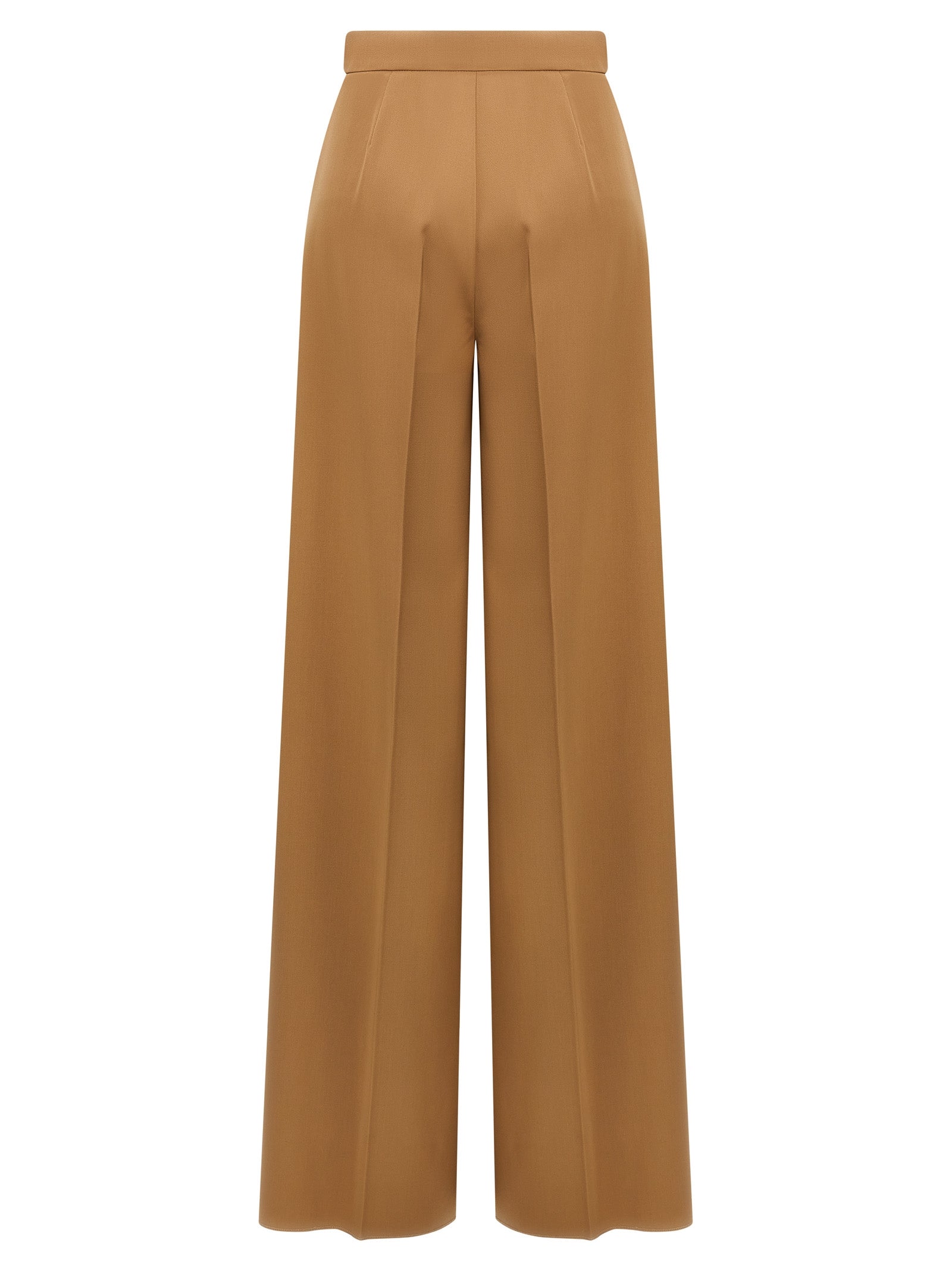 Brown Virgin Wool Casual Pants