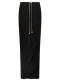 Black Cotton Mini Skirt