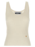 White Virgin Wool Sleeveles T-Shirt