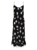 Black Silk Midi Dress