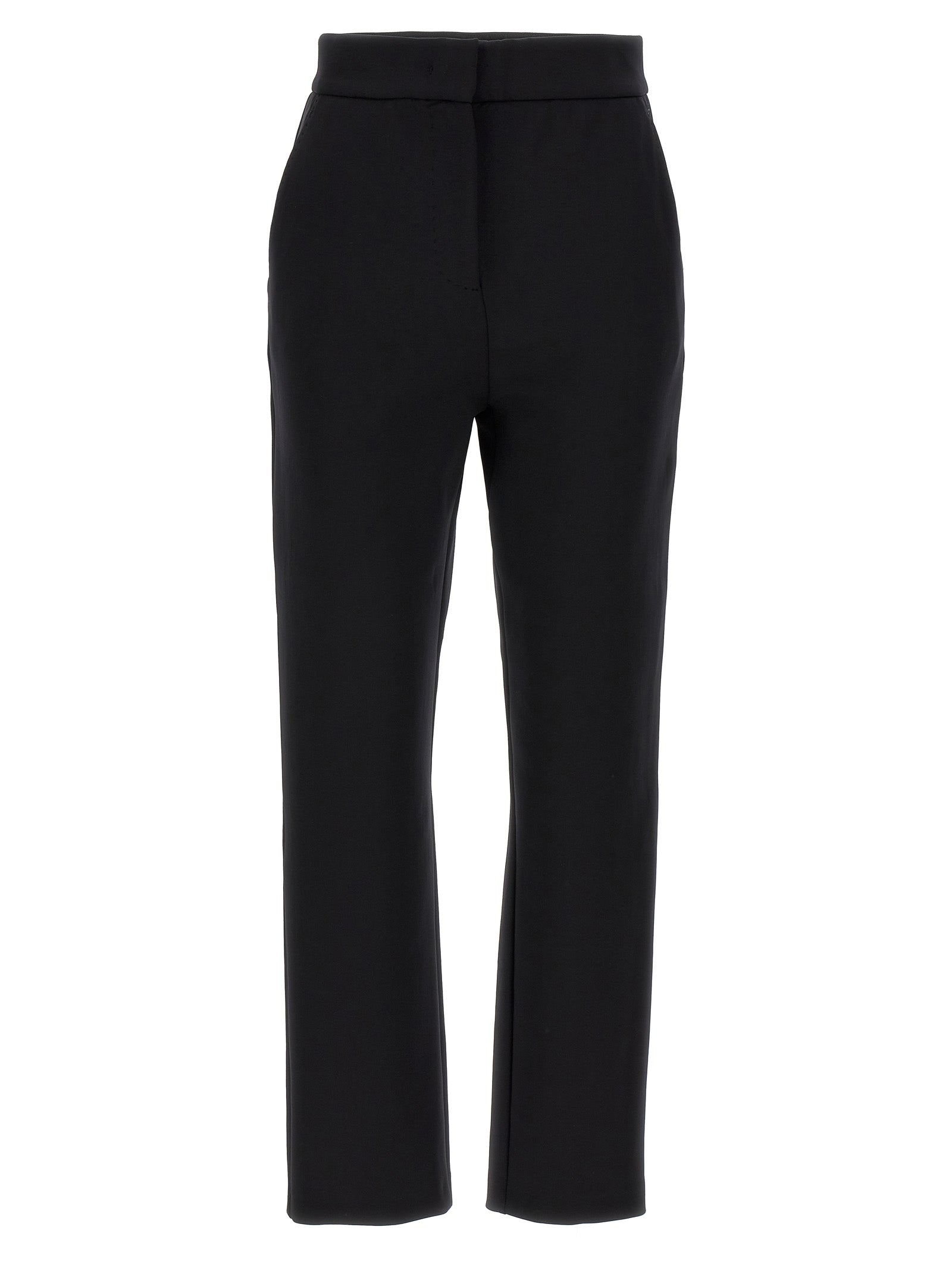 Black Polyamide Casual Pants