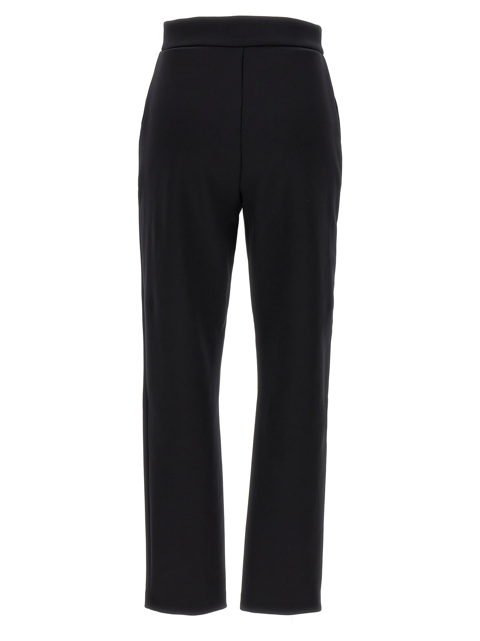 Black Polyamide Casual Pants
