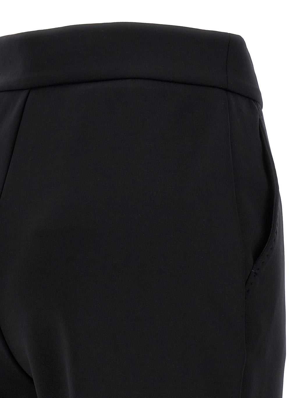 Black Polyamide Casual Pants