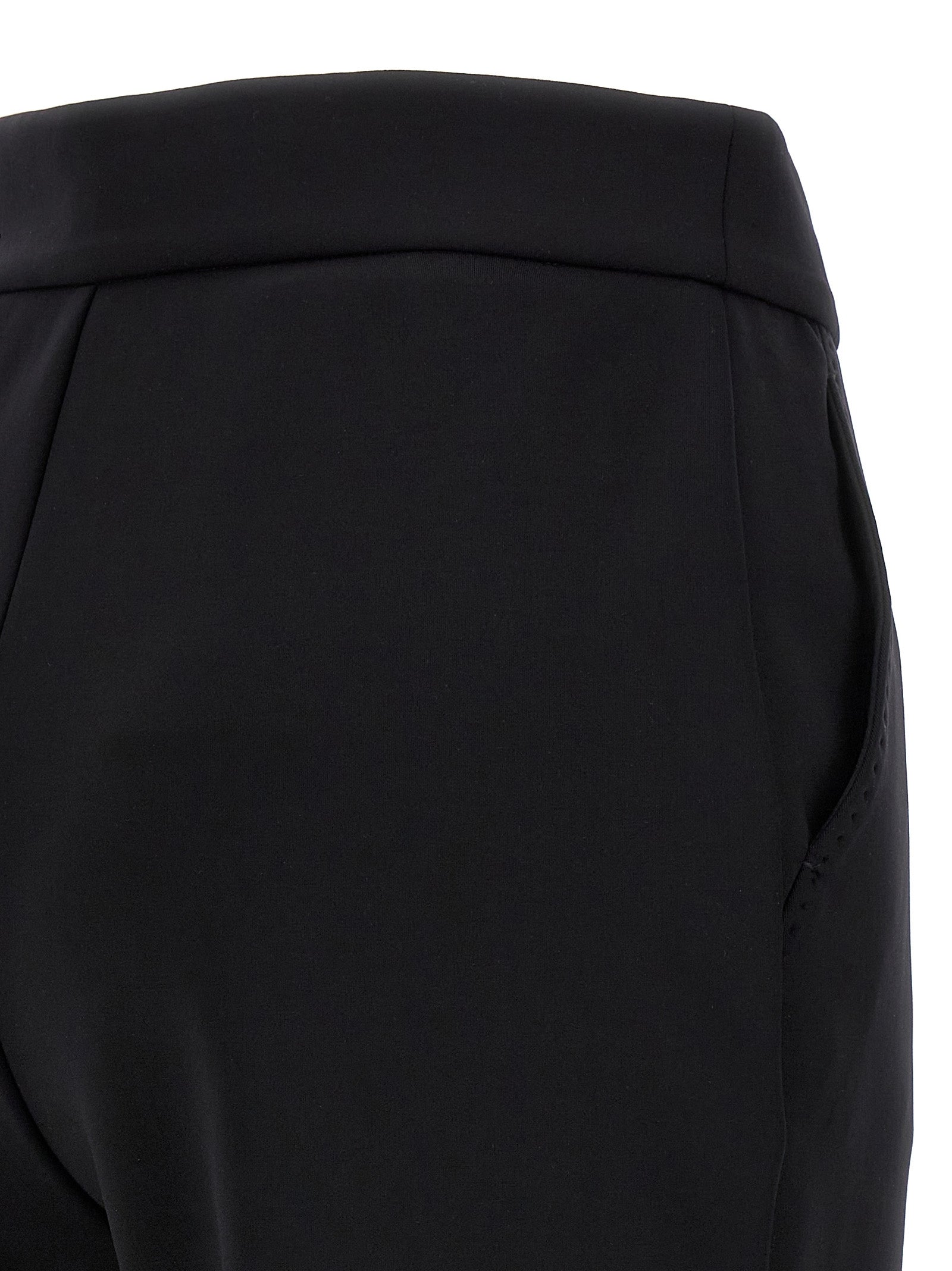 Black Polyamide Casual Pants