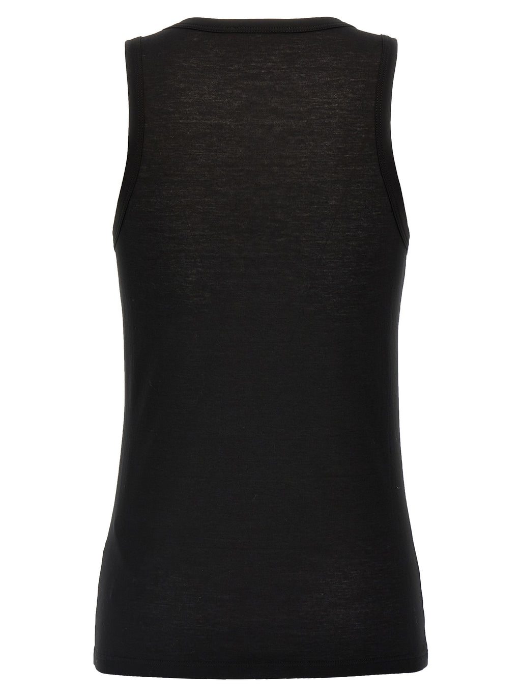 Black Cotton Sleeveles T-Shirt