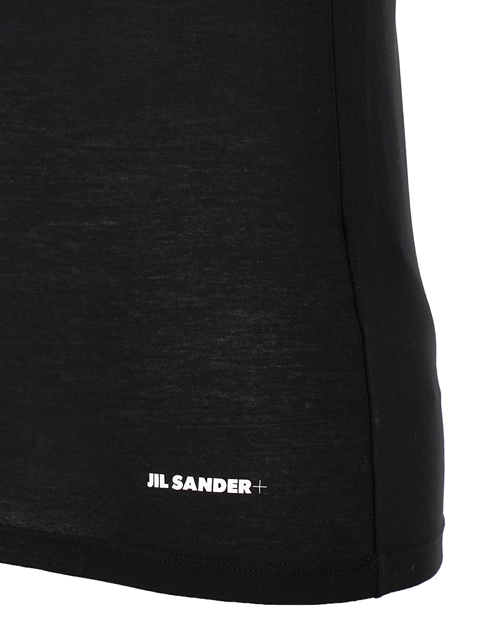 Black Cotton Sleeveles T-Shirt