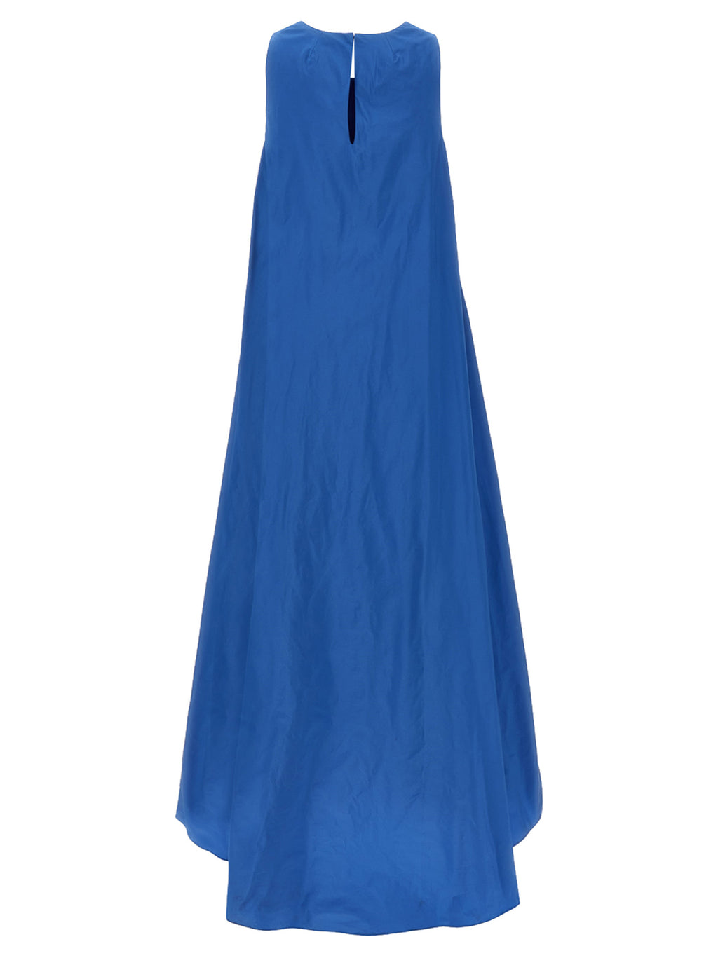 Blue Polyester Long Dress