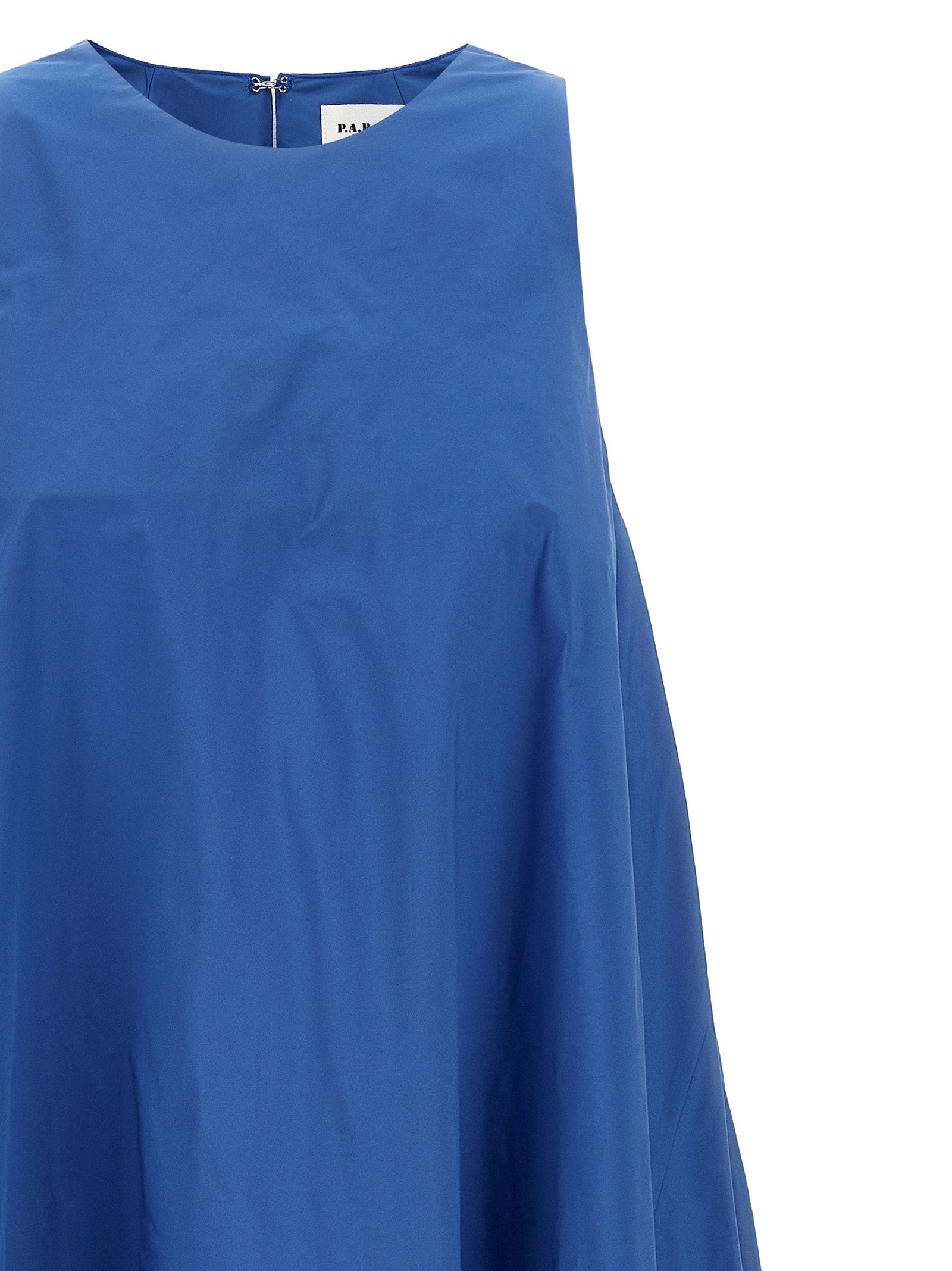 Blue Polyester Long Dress