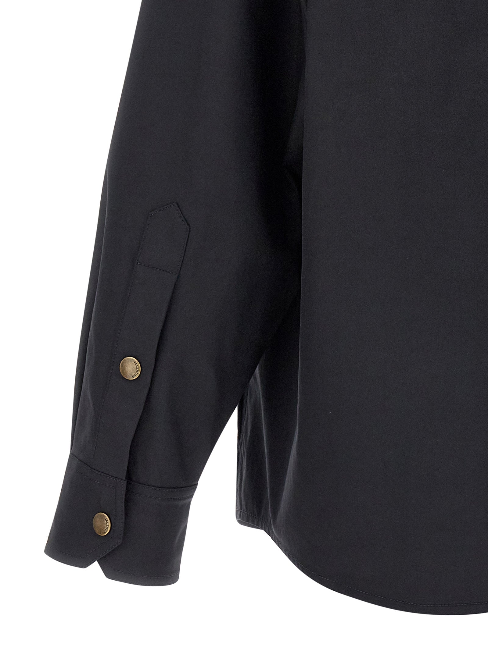 Blue Polyester Full-Length Jacket