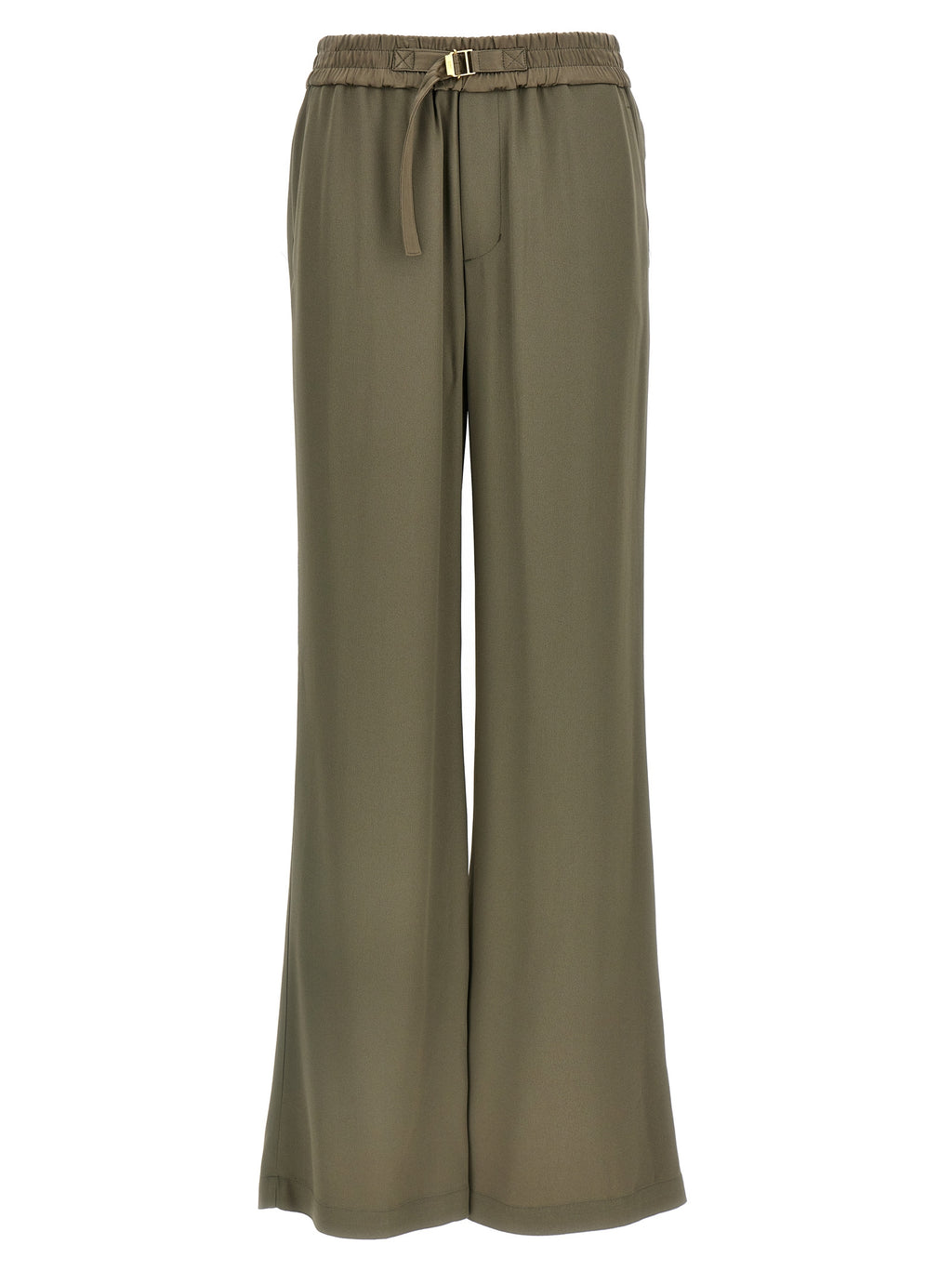Beige Acetate Casual Pants