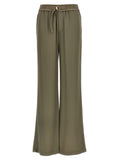 Beige Acetate Casual Pants
