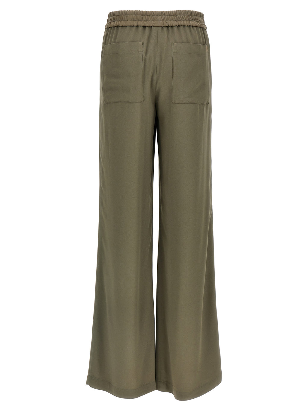 Beige Acetate Casual Pants