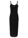 Black Viscose Midi Dress