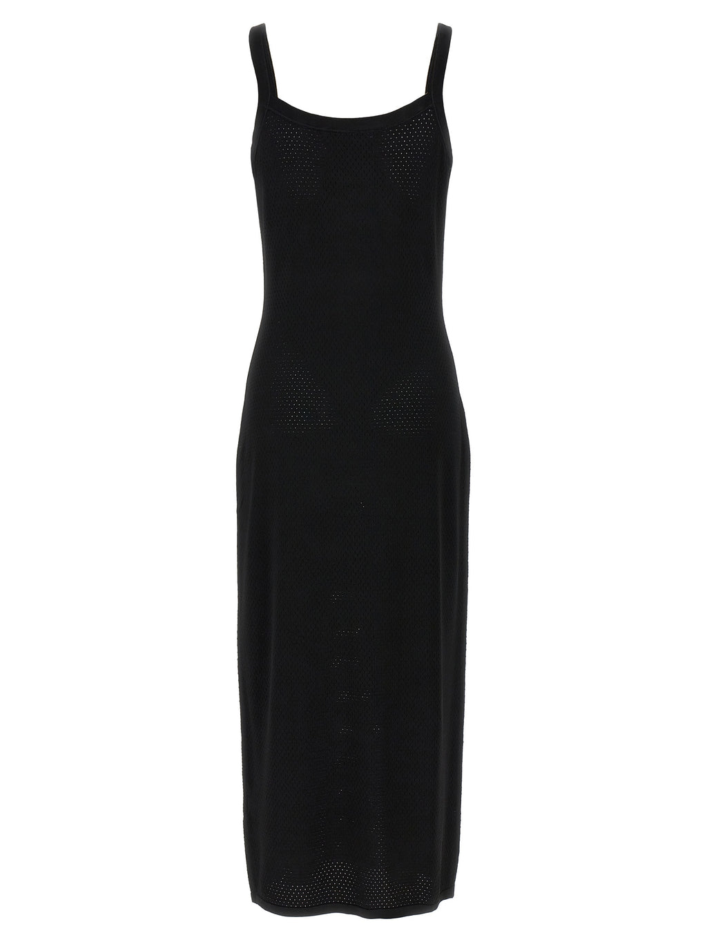 Black Viscose Midi Dress