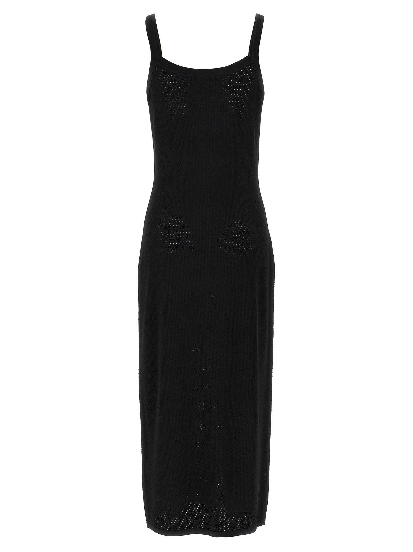Black Viscose Midi Dress