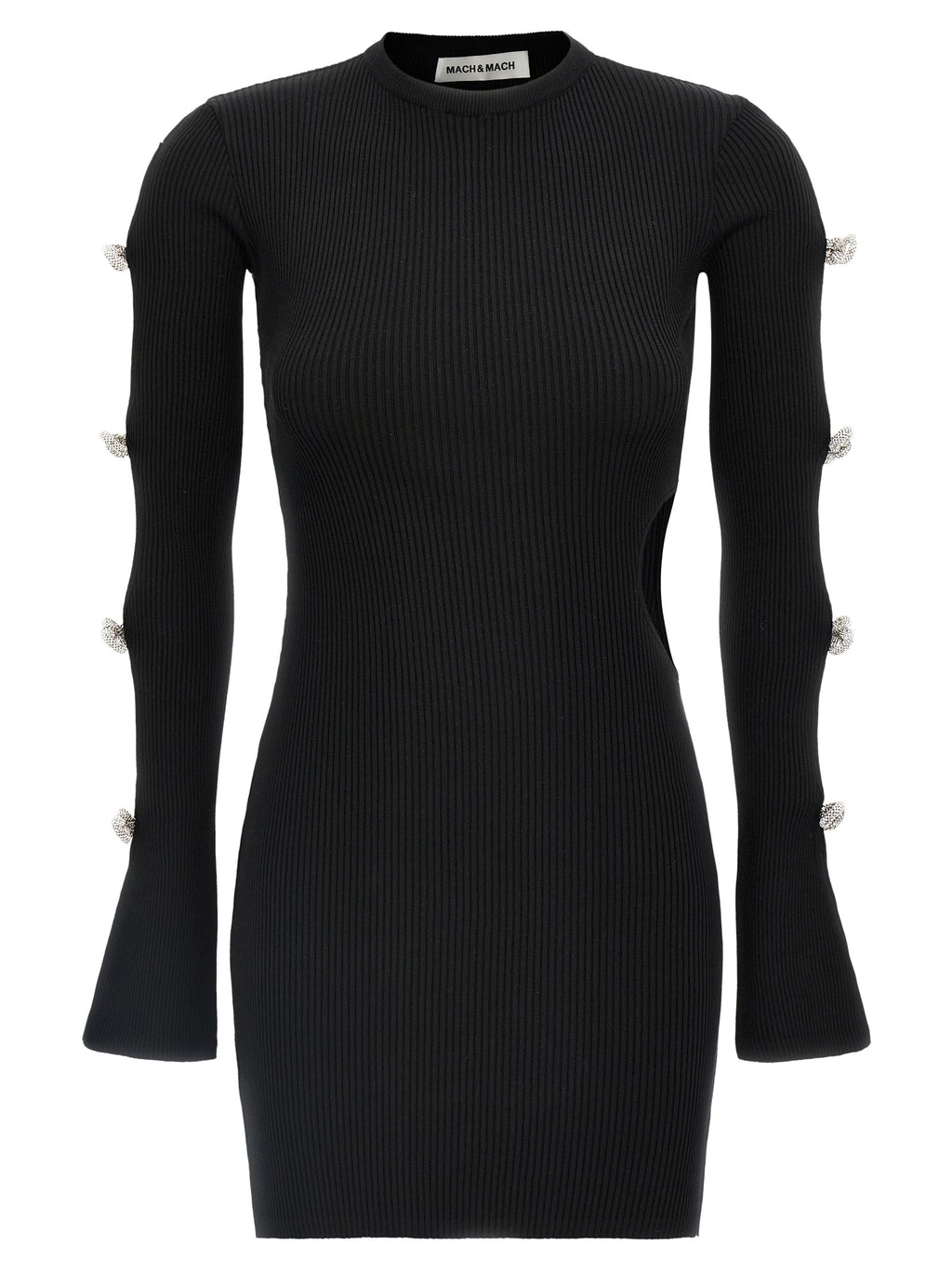 Black Viscose Short Dress