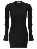 Black Viscose Short Dress