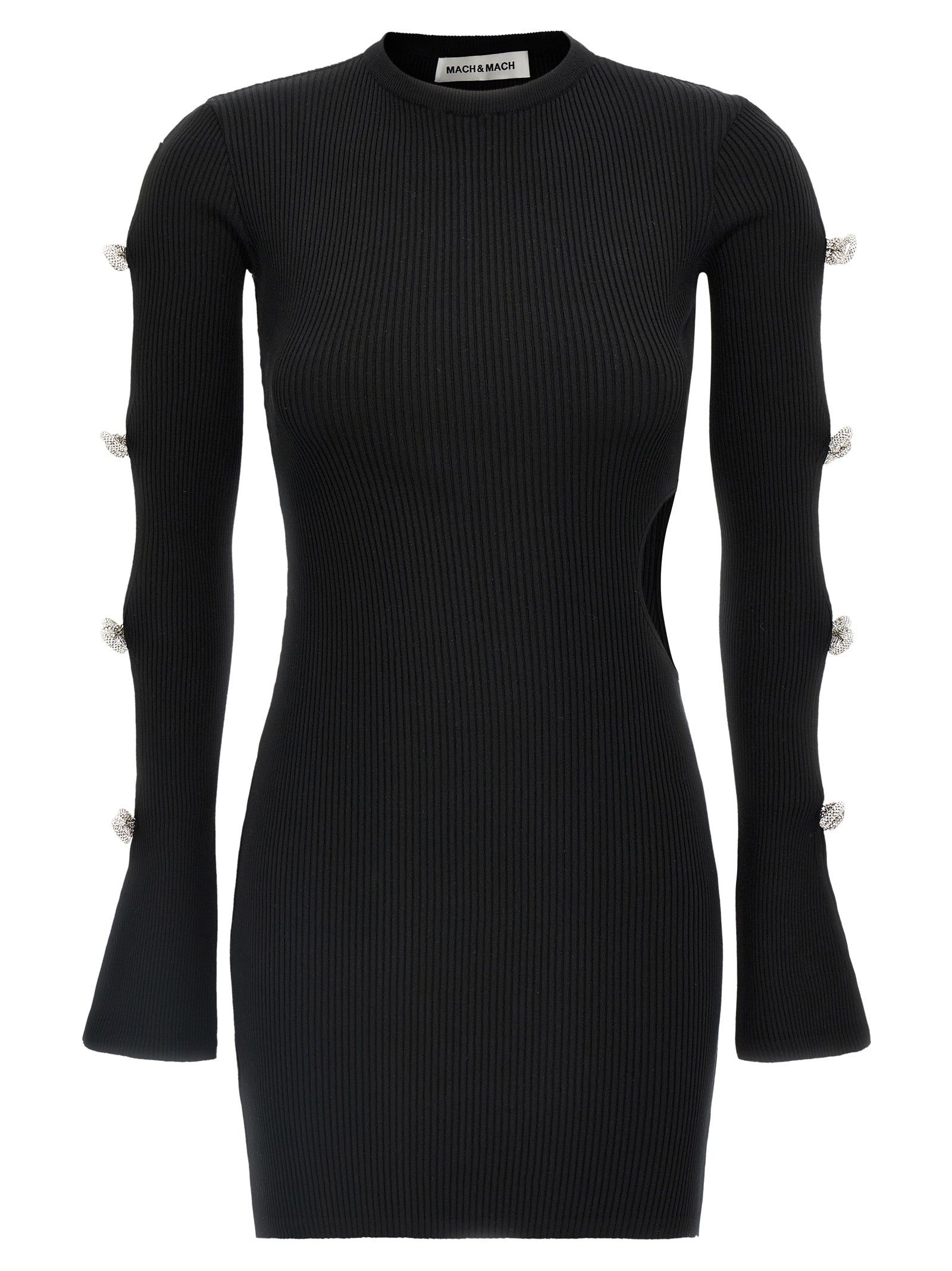 Black Viscose Short Dress