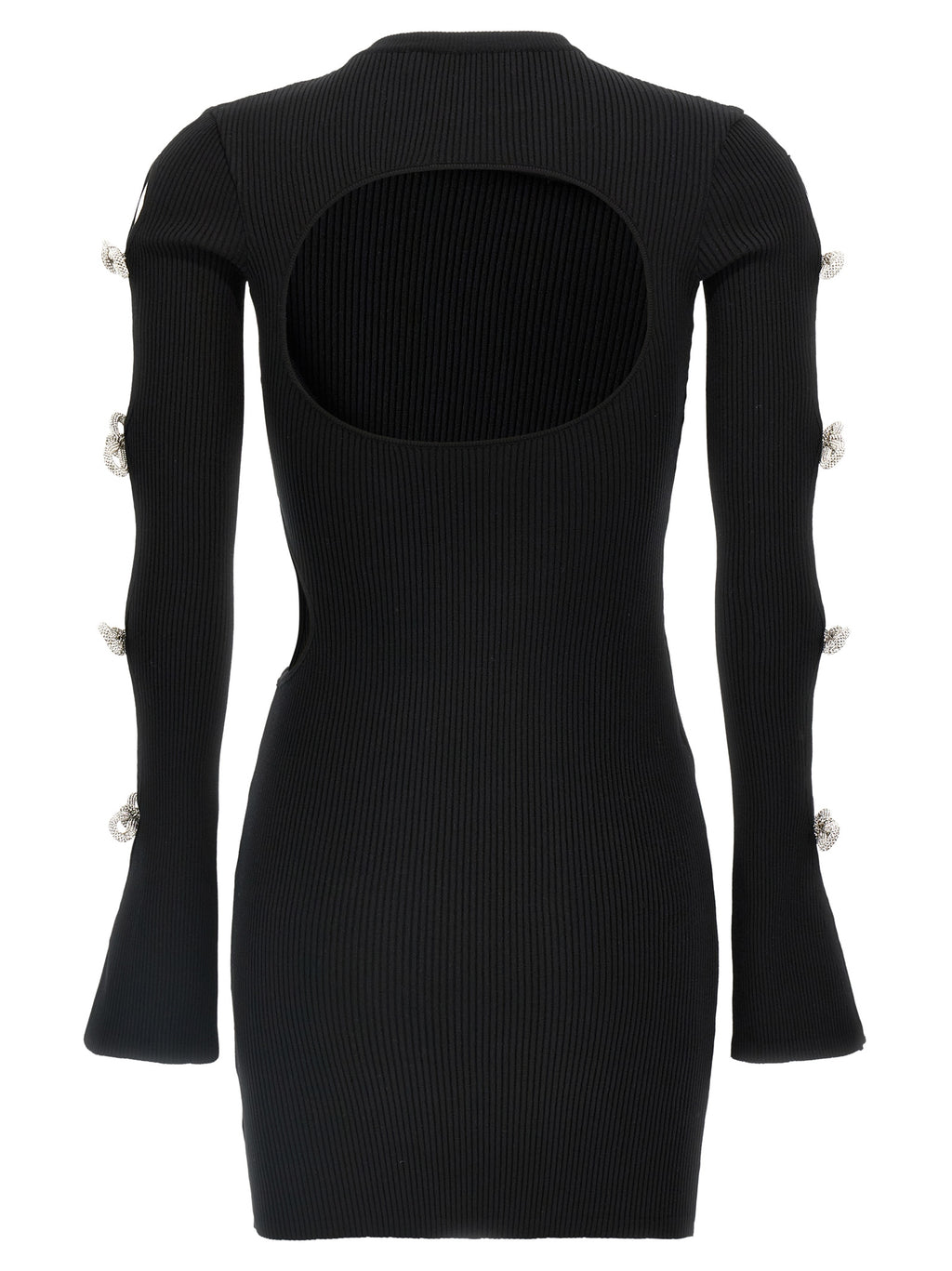 Black Viscose Short Dress