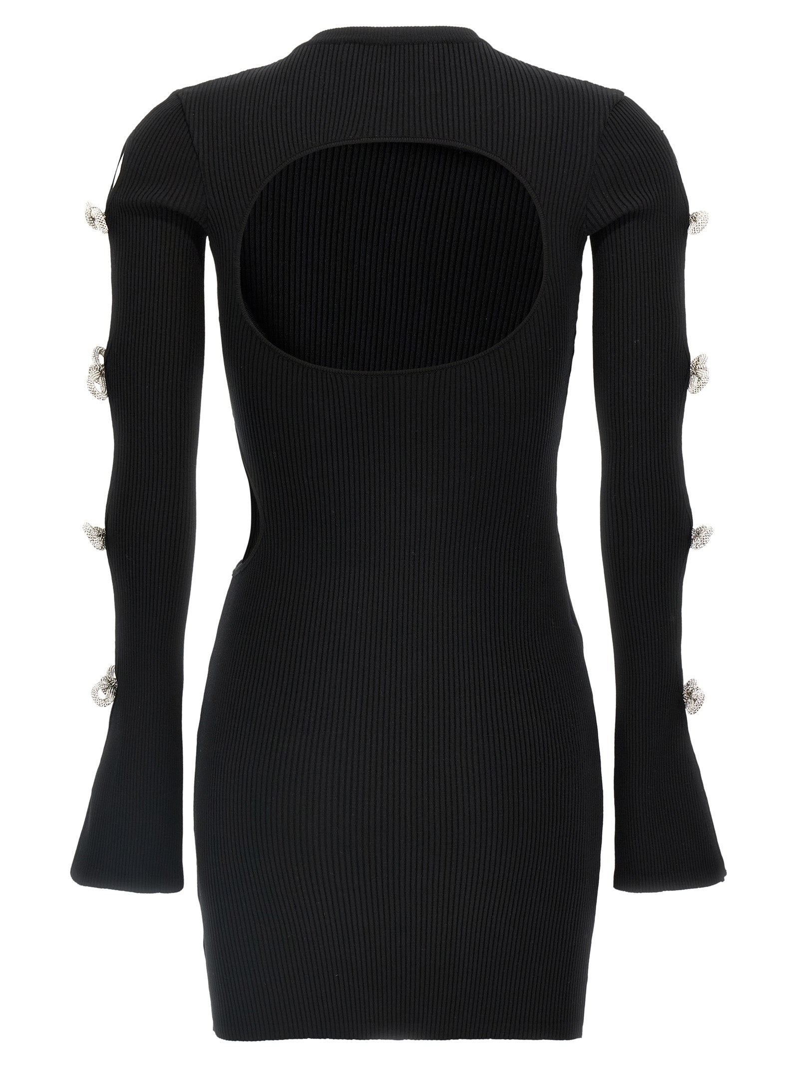 Black Viscose Short Dress
