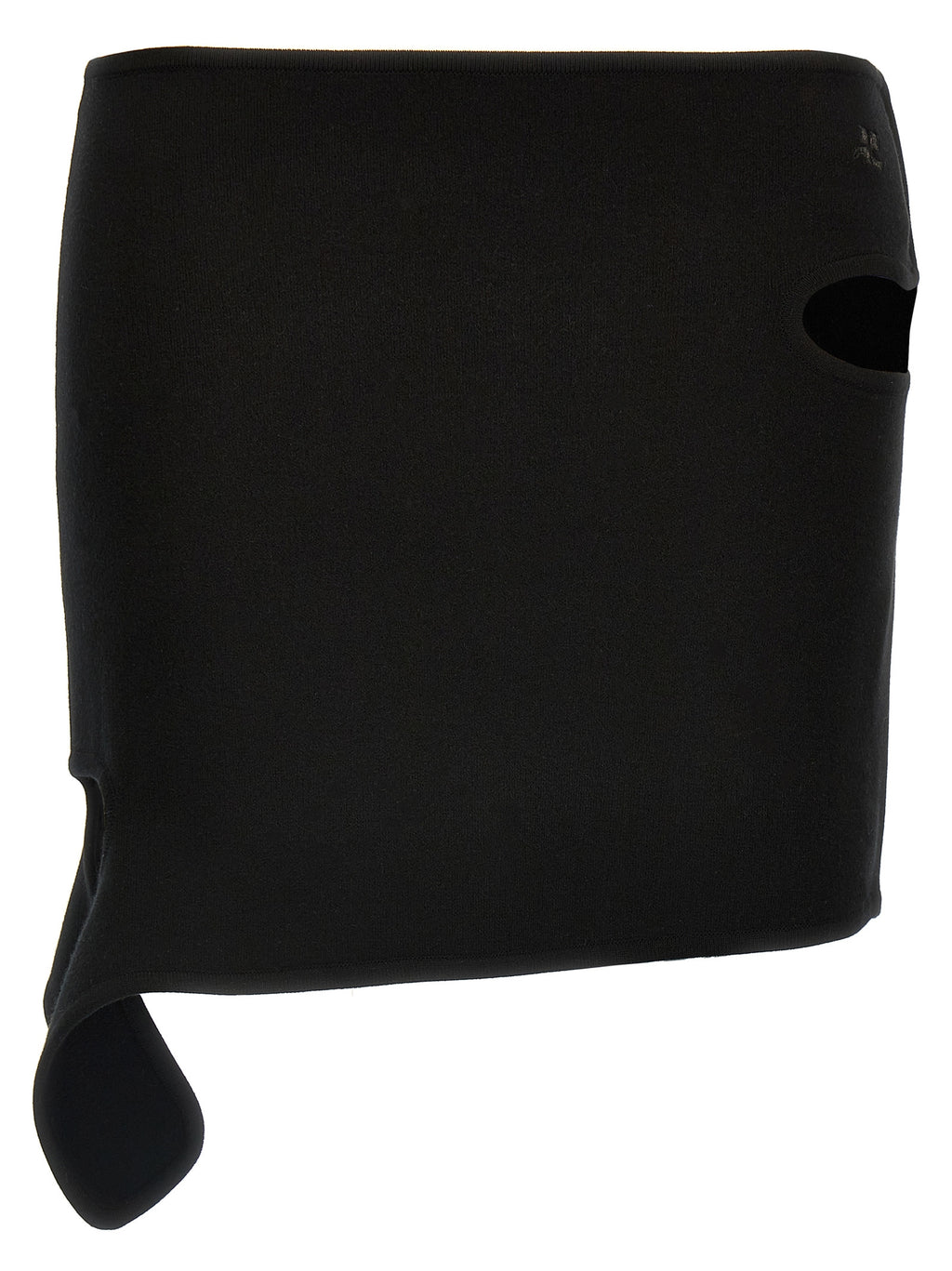 Black Viscose Long Skirt