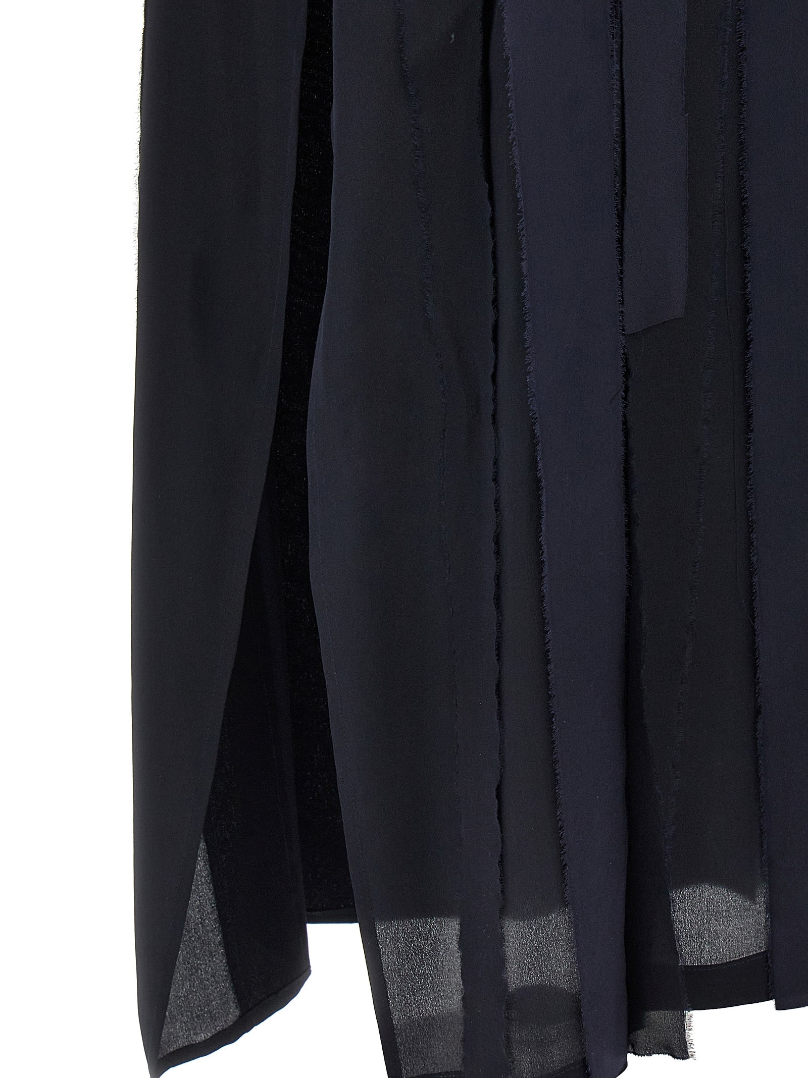 Blue Silk Long Dress