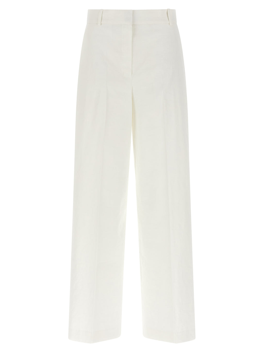 White Linen Casual Pants
