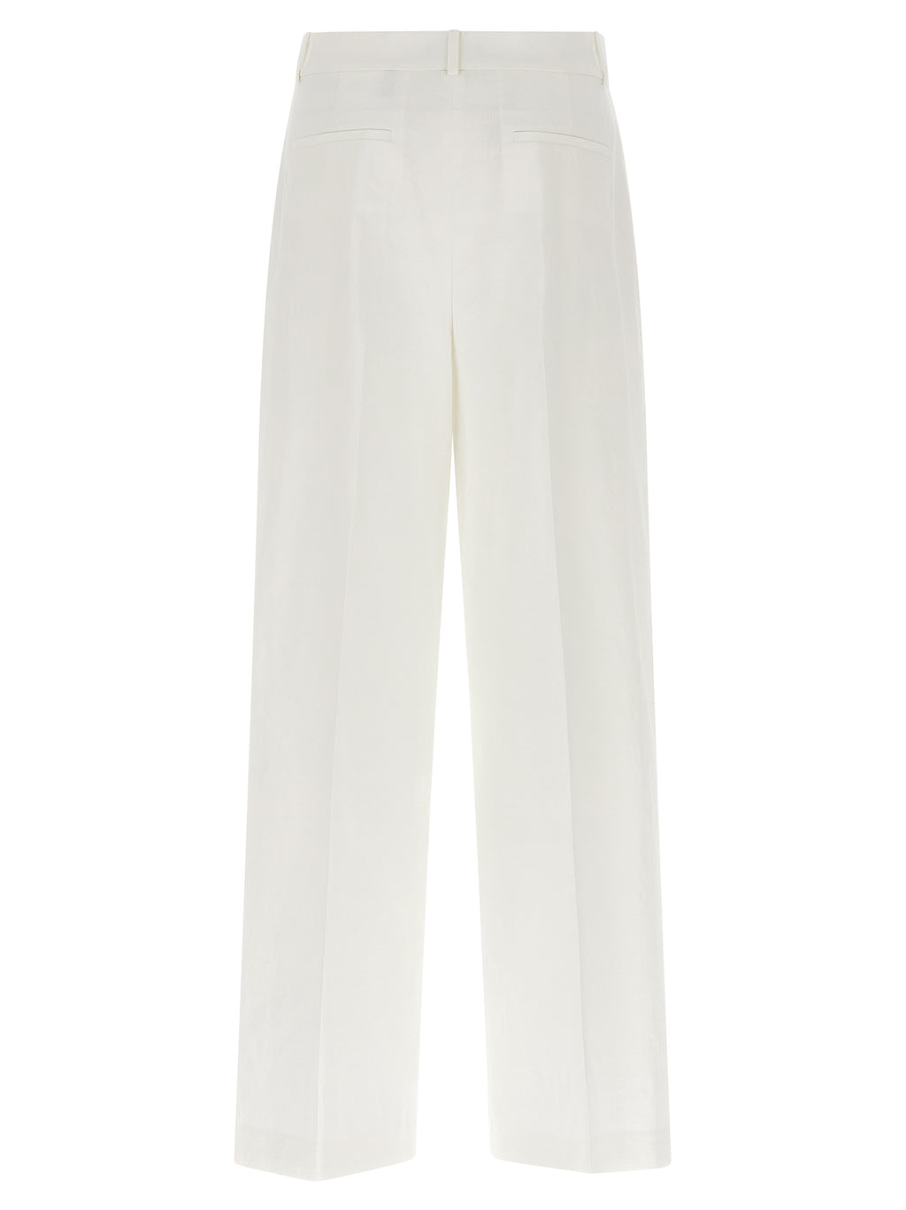 White Linen Casual Pants