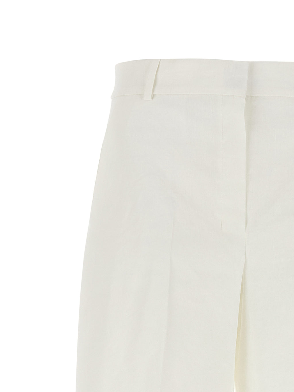White Linen Casual Pants