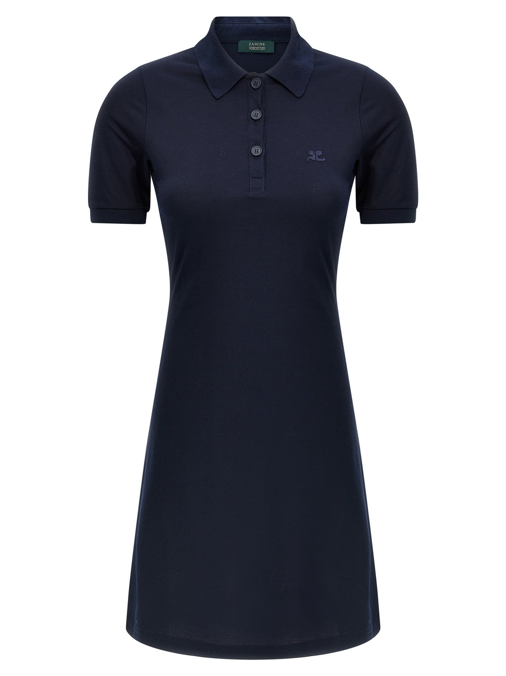 Blue Cotton Short Dress