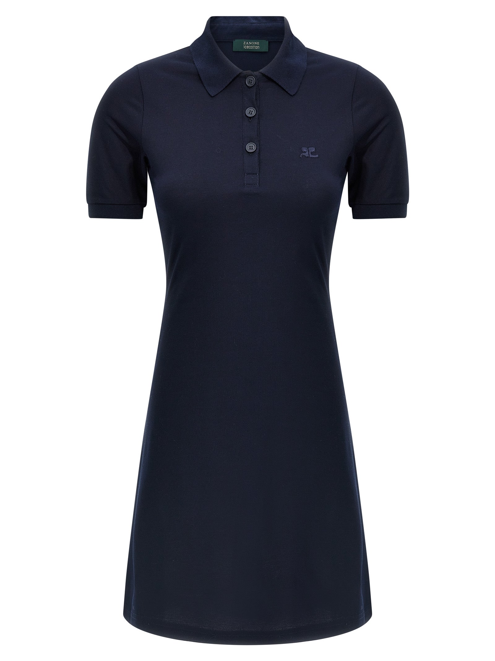 Blue Cotton Short Dress