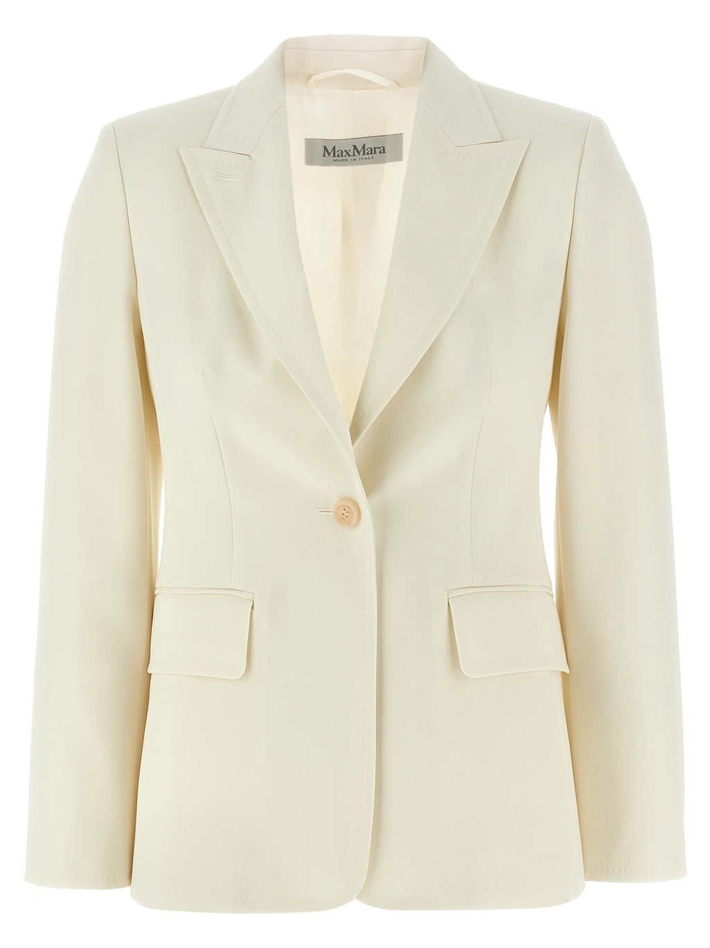 White Virgin Wool Blazer