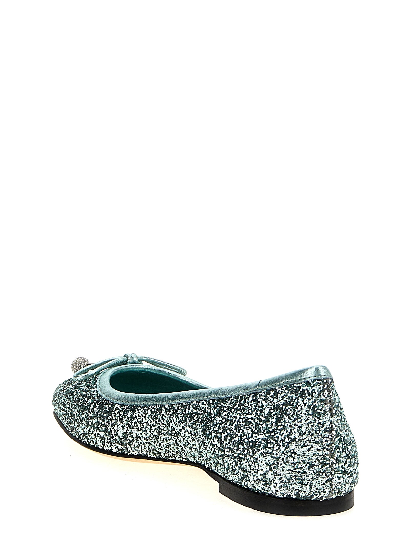 Bicolor Textile Ballet Flats