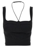 Black Polyamide Tank Tops