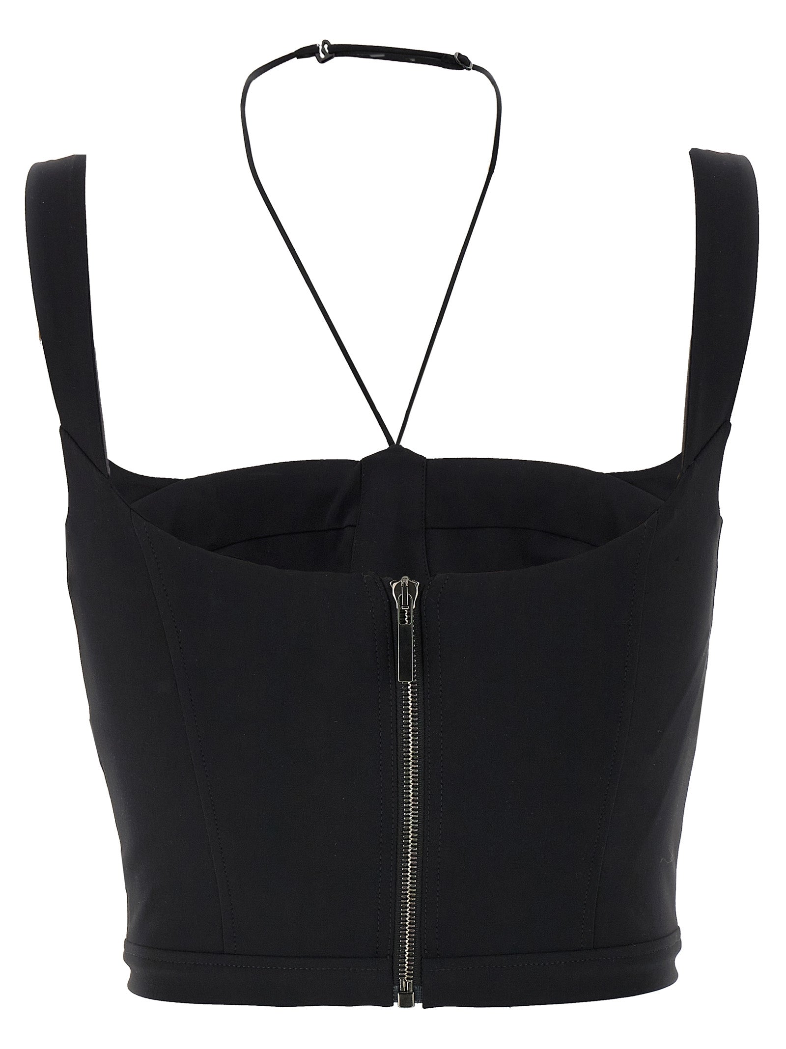 Black Polyamide Tank Tops